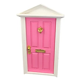 1:12 Scale Miniature Fairy Door Triangle Roof With Hardware Knock Mailbox Doorbell For Dollhouse Accessories