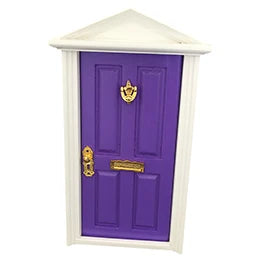 1:12 Scale Miniature Fairy Door Triangle Roof With Hardware Knock Mailbox Doorbell For Dollhouse Accessories