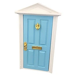 1:12 Scale Miniature Fairy Door Triangle Roof With Hardware Knock Mailbox Doorbell For Dollhouse Accessories