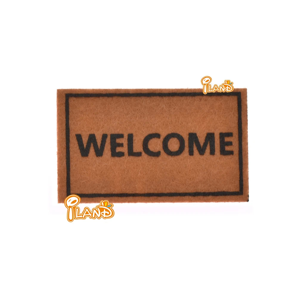 1:12 Scale Mini Welcome Doormat For Dollhouse Entrance Door Rug Carpet Cloth Floor DIY Miniature Dollhouse Accessories
