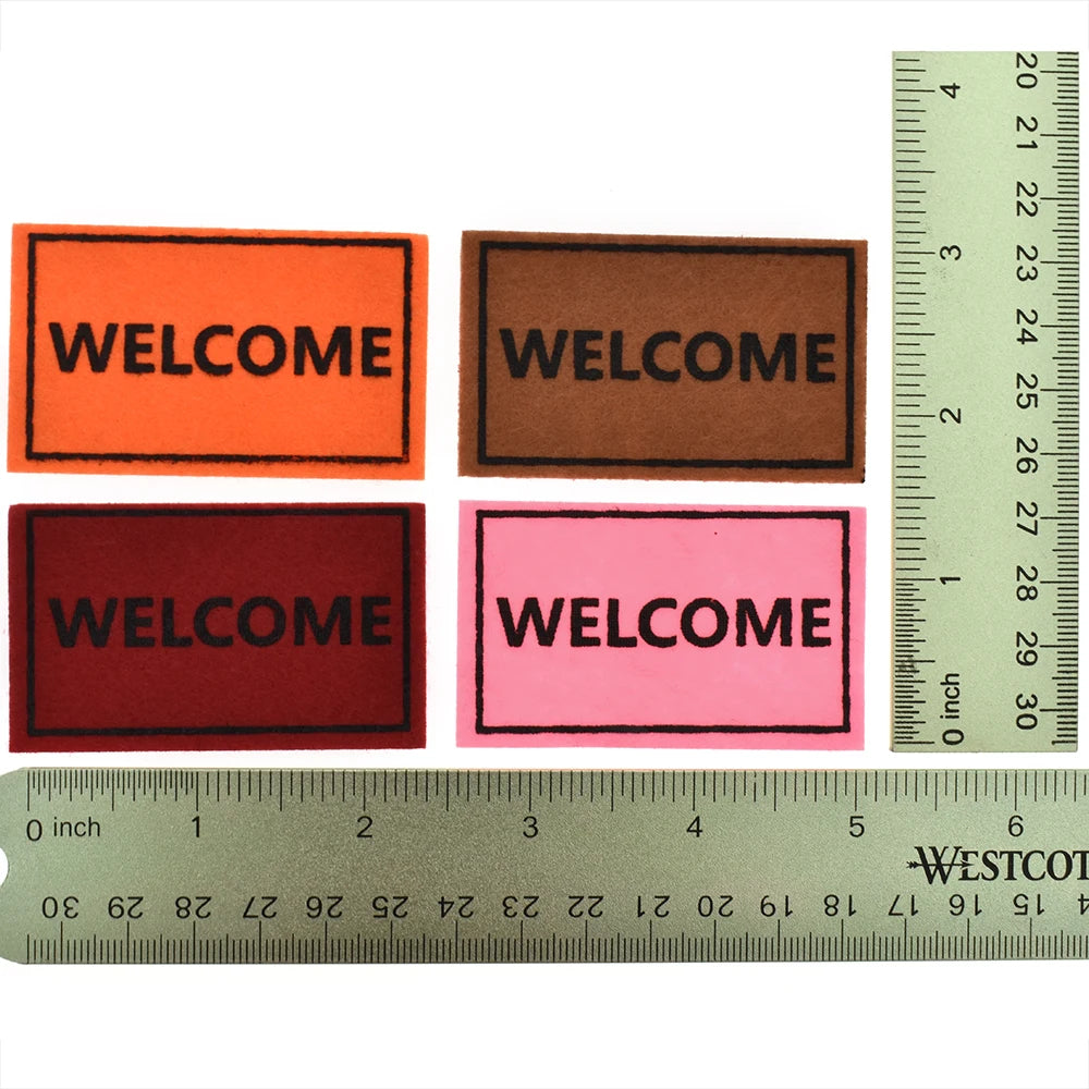 1:12 Scale Mini Welcome Doormat For Dollhouse Entrance Door Rug Carpet Cloth Floor DIY Miniature Dollhouse Accessories