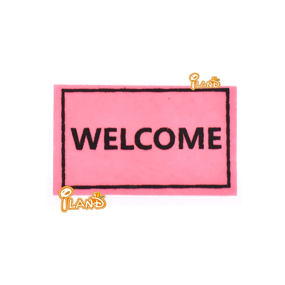 1:12 Scale Mini Welcome Doormat For Dollhouse Entrance Door Rug Carpet Cloth Floor DIY Miniature Dollhouse Accessories