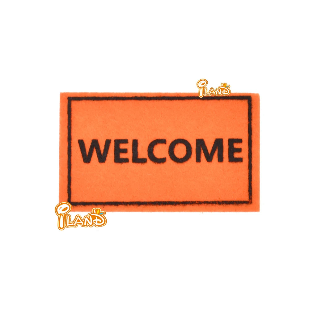 1:12 Scale Mini Welcome Doormat For Dollhouse Entrance Door Rug Carpet Cloth Floor DIY Miniature Dollhouse Accessories