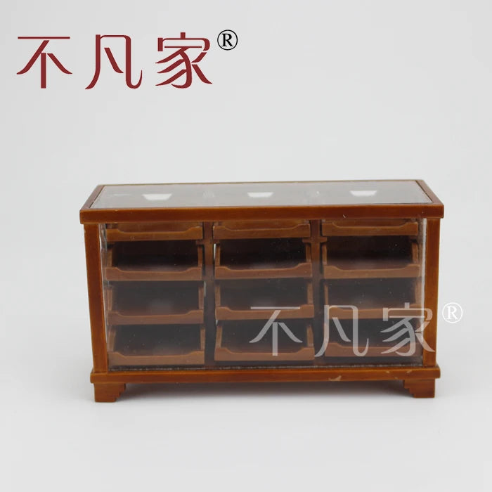 Muebles para casa de muñecas en miniatura a escala 1:12, vitrina de frutas de cristal hecha a mano