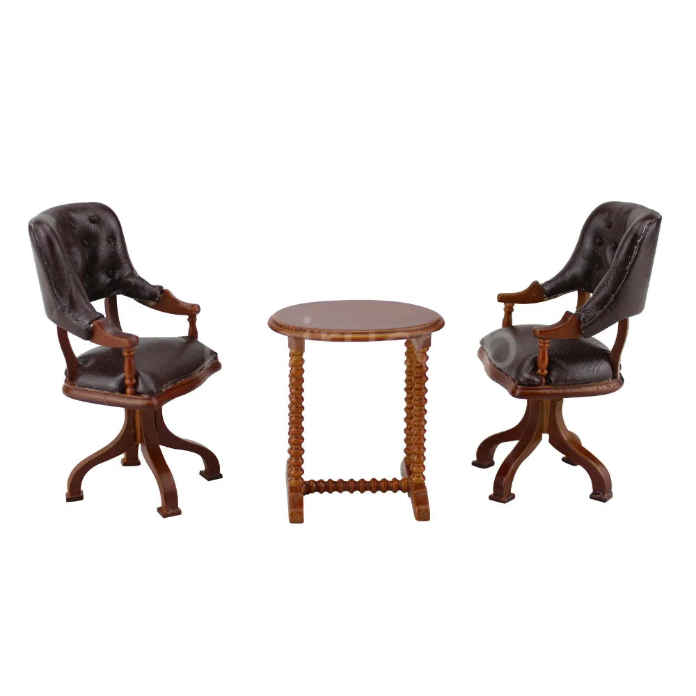 Sillón de madera a escala 1:12, muebles en miniatura para casa de muñecas y sala de estar.