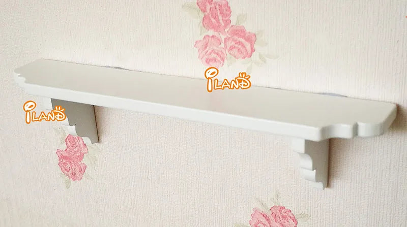 1:12 Scale Miniature Dollhouse Wooden White Wall Shelf Rack Furniture Accessories