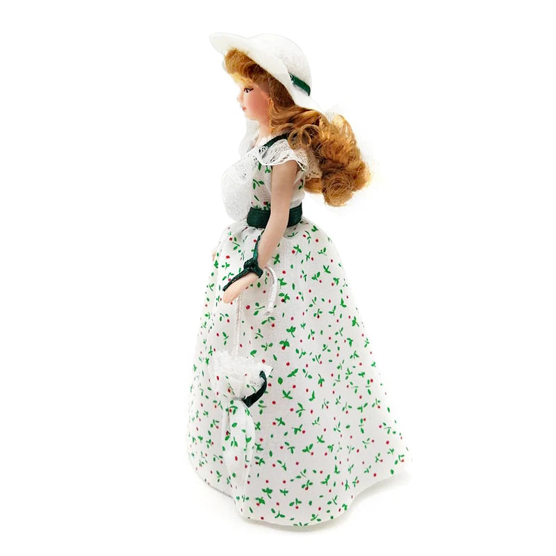 1:12 Scale Miniature Dollhouse Lady Doll With Stand Christmas Toy For Girls Boys Children