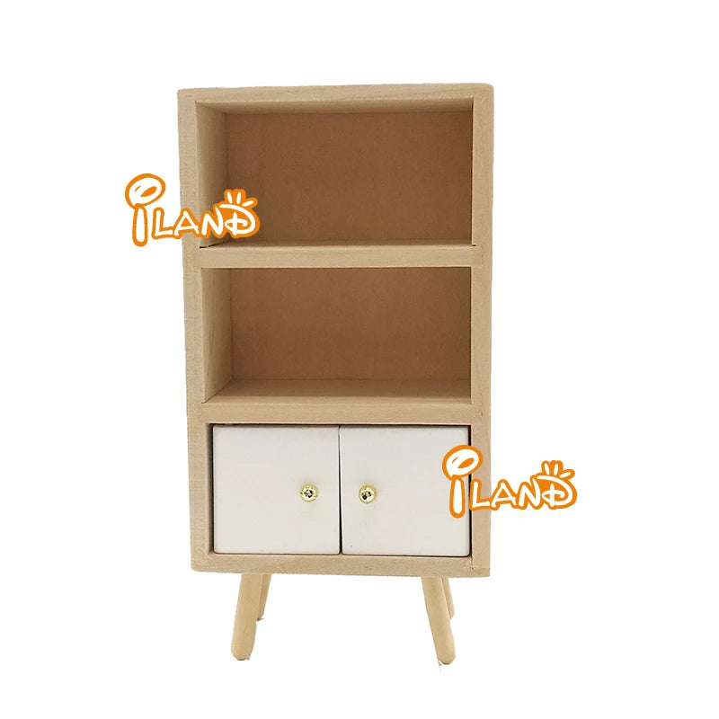 1:12 Scale Miniature Wooden Cabinet Cupboard Kitchen Dining Room Dollhouse Furniture Modern Sideboard