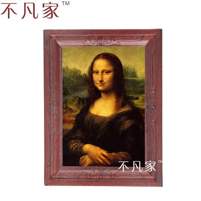 Cadre de peinture à l'huile miniature classique à l'échelle 1:12 pour décoration de maison de poupée