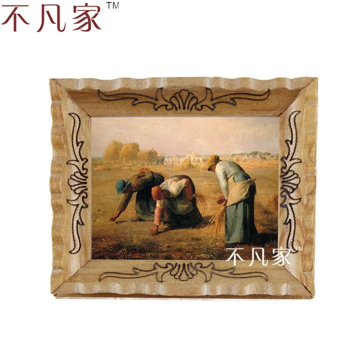 Cadre de peinture à l'huile miniature pour maison de poupée, style ferme, échelle 1:12, pour décoration intérieure