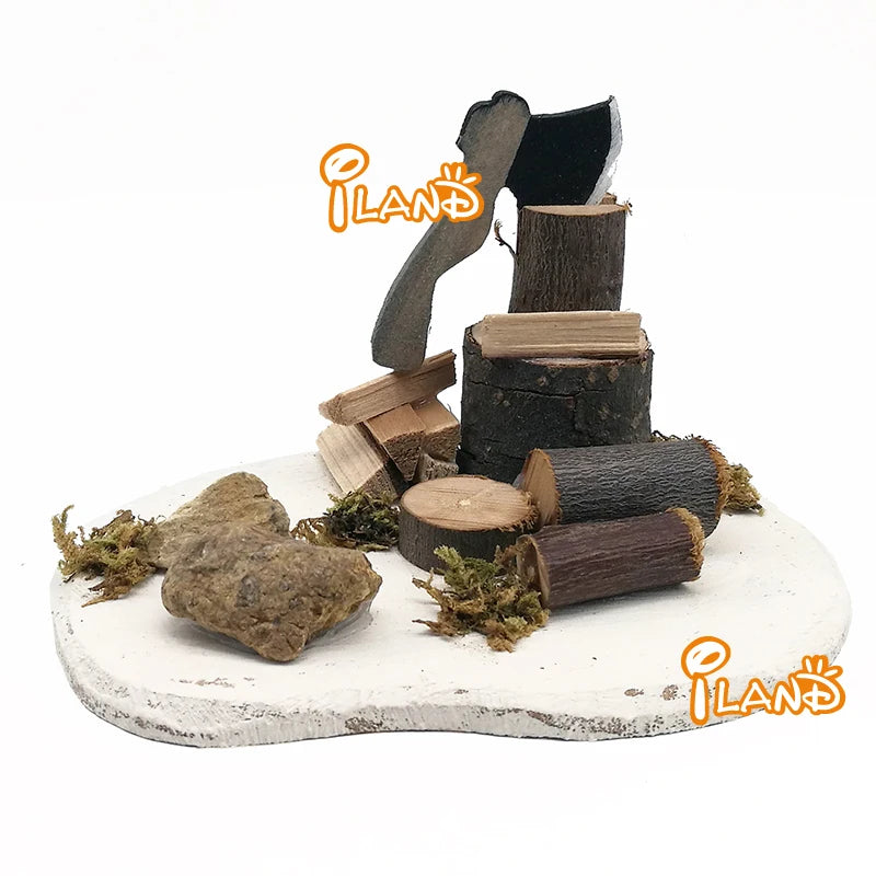1:12 Scale Miniature Wooden Chopping Block Dollhouse Accessory Kitchen Scene Model