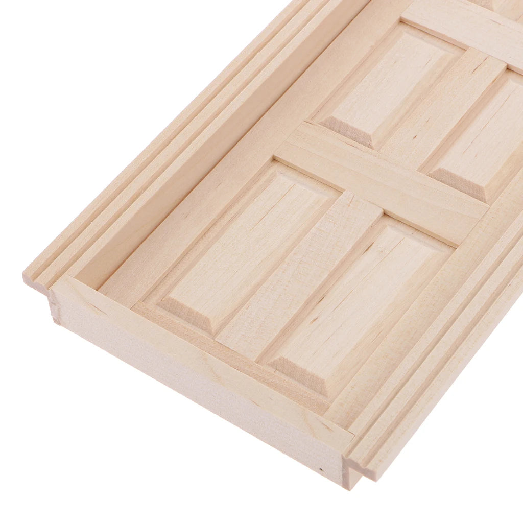1:12 Scale Miniature Wooden Interior Door For Dollhouse Furniture Accessories
