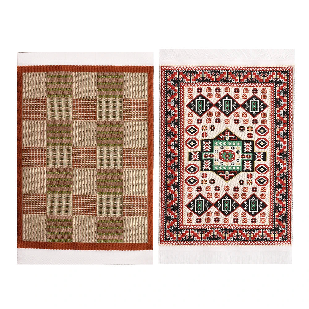 1:12 Scale Miniature Carpet Rug For Dollhouse Turkish Style Miniature Furniture Accessories