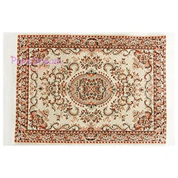 1:12 Scale Miniature Carpet Rug For Dollhouse Turkish Style Miniature Furniture Accessories