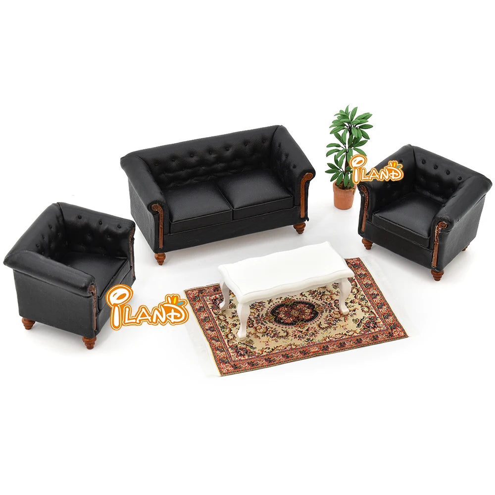 1:12 Scale Miniature Carpet Rug For Dollhouse Turkish Style Miniature Furniture Accessories