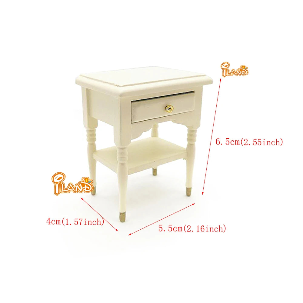 1:12 Scale Miniature Dollhouse Bedroom Furniture Set With Bed Dresser Closet Accessories For Girls Boys Christmas Gift