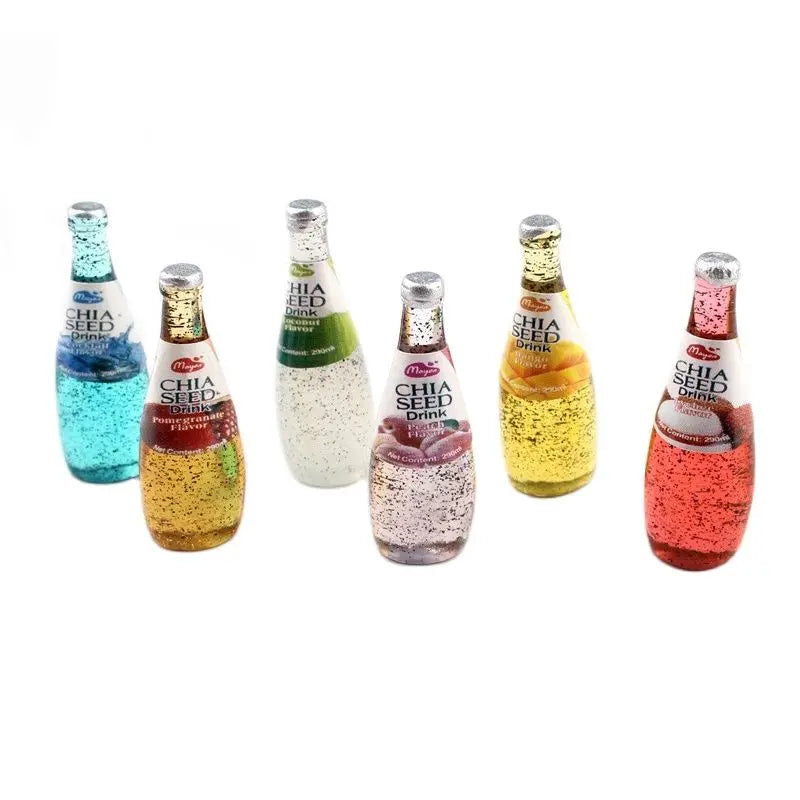 Accessoires miniatures pour maison de poupée, échelle 1:12, 6 pièces, boissons, aliments, fruits dans des bouteilles d'eau, modèle de jouet