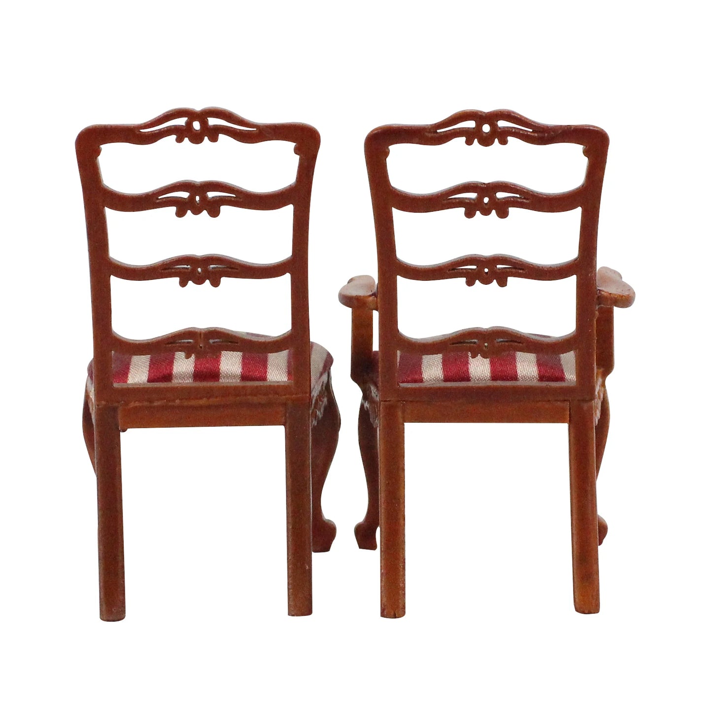 Silla de comedor de madera en miniatura a escala 1:12 para casa de muñecas: elegante diseño sin brazos