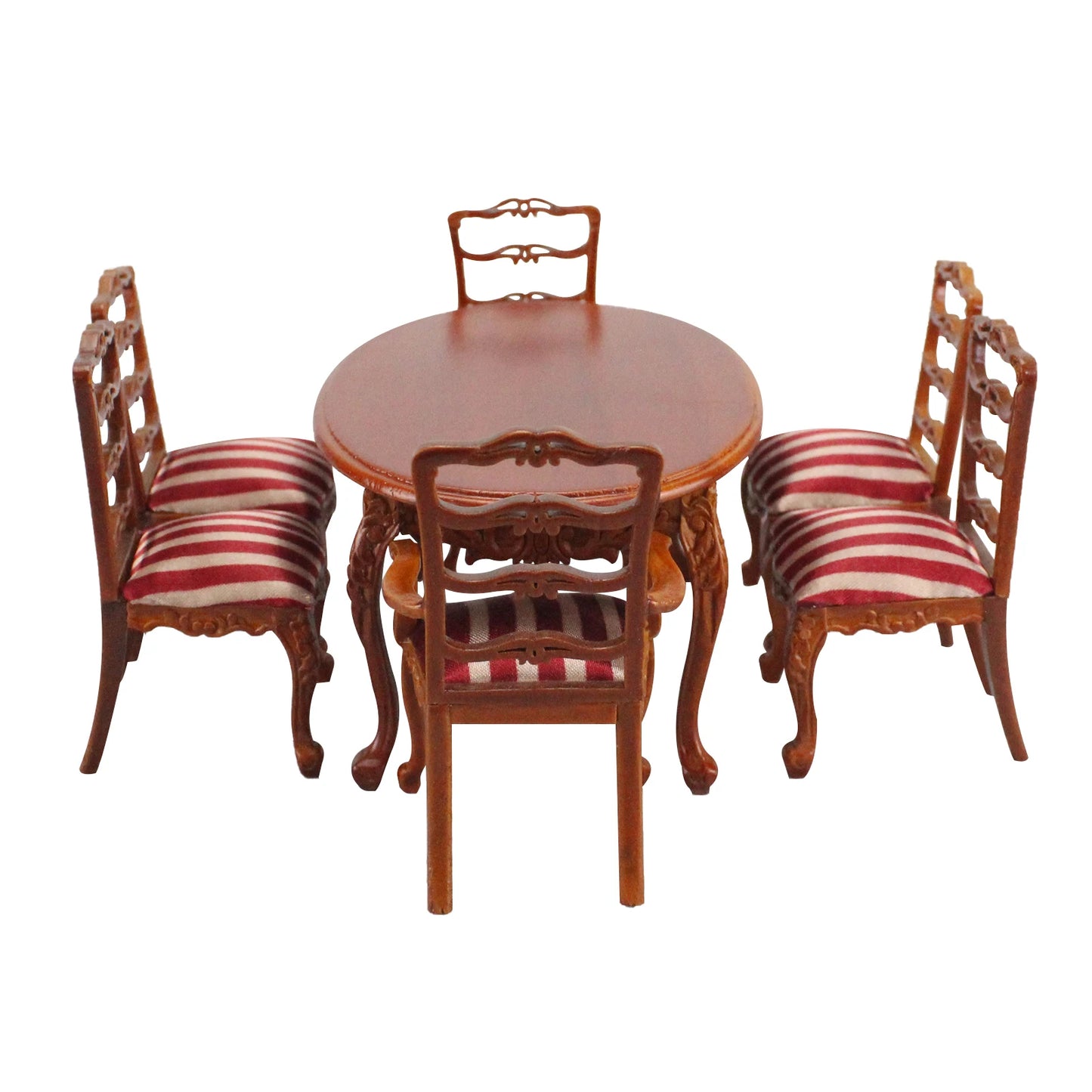 Silla de comedor de madera en miniatura a escala 1:12 para casa de muñecas: elegante diseño sin brazos