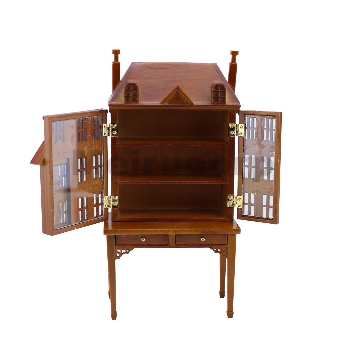 Vitrina para casa de muñecas a escala 1:12: muebles en miniatura con forma de casa para coleccionar.