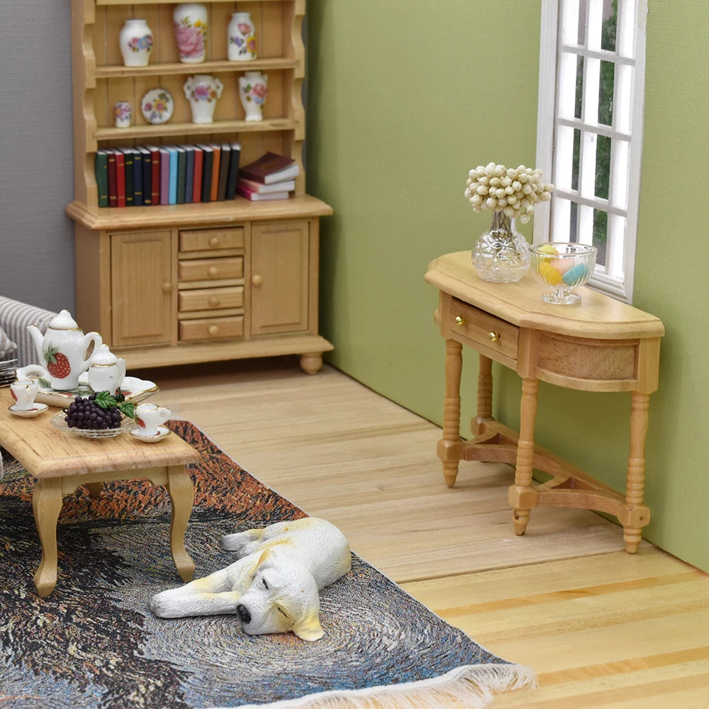 1:6 Scale Miniature Dollhouse Wooden Cabinet Living Room Furniture Decor
