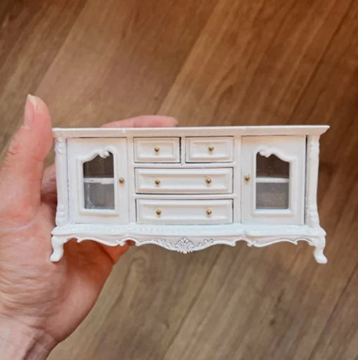 Aquí está el título SEO optimizado según tus pautas:
Casa de muñecas en miniatura a escala 1:12, sillón reclinable para muñecas, espejo de tocador, modelo de muebles en miniatura