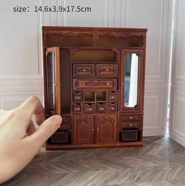 Aquí está el título SEO optimizado según tus pautas:
Casa de muñecas en miniatura a escala 1:12, sillón reclinable para muñecas, espejo de tocador, modelo de muebles en miniatura