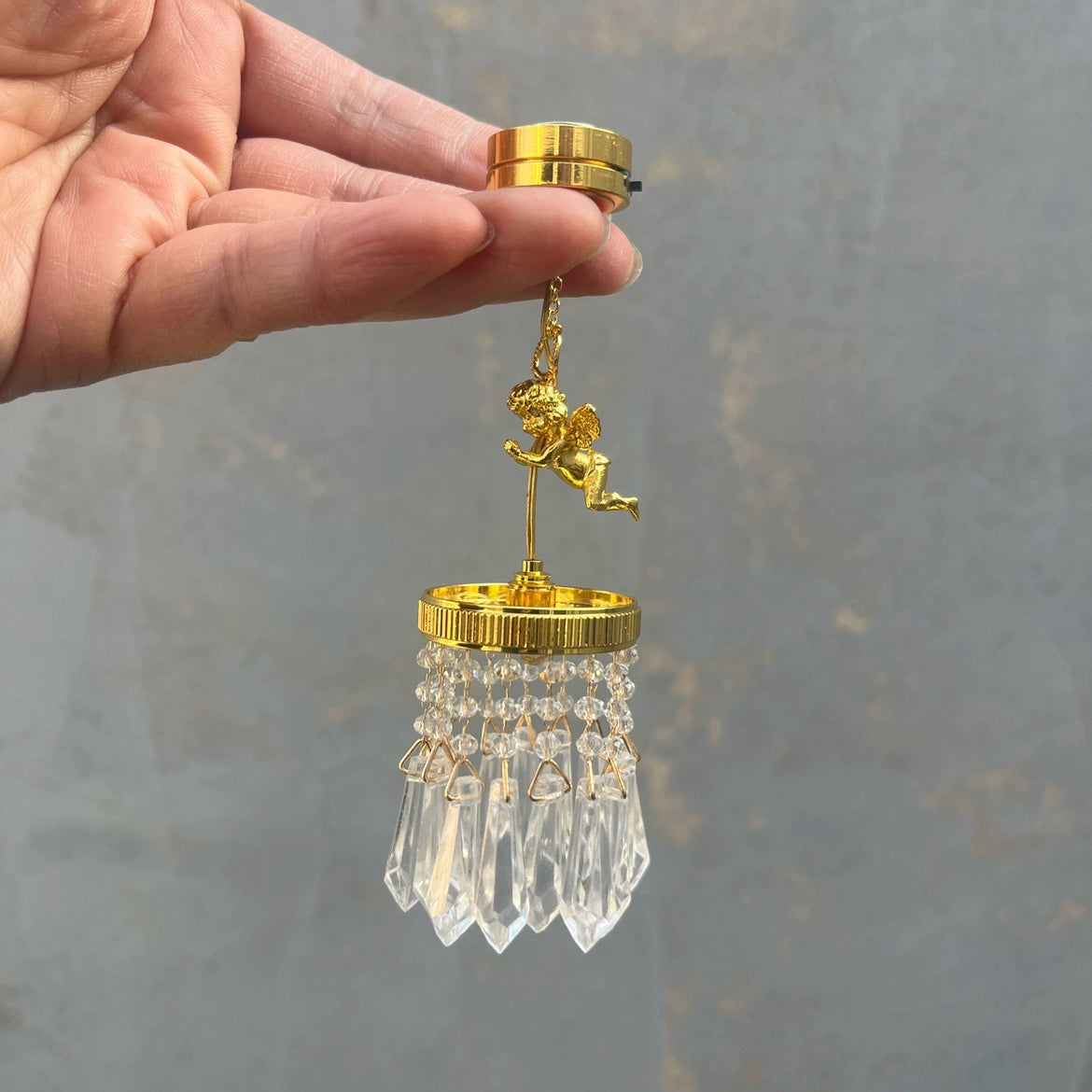 Lustre miniature en cristal à l'échelle 1:12 et 1:6 avec 30 chaînes pour maison de poupée, meubles miniatures BJD