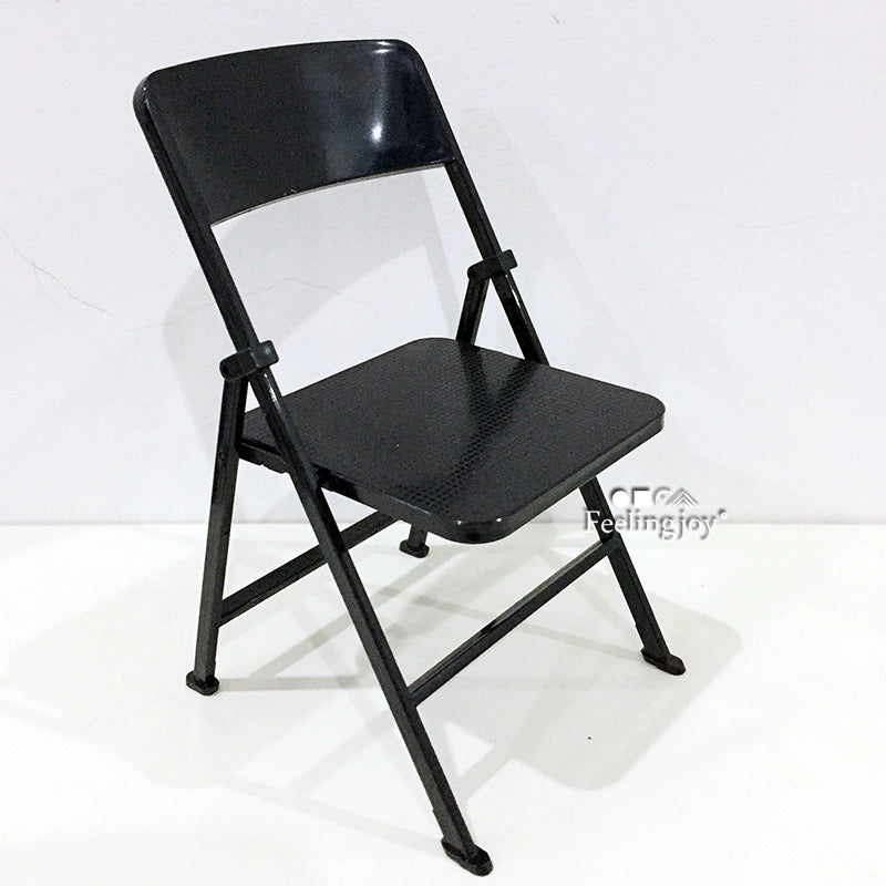 Chaise pliante miniature pour poupée BJD, échelle 1:6, avec coussin et oreiller, accessoire de photographie