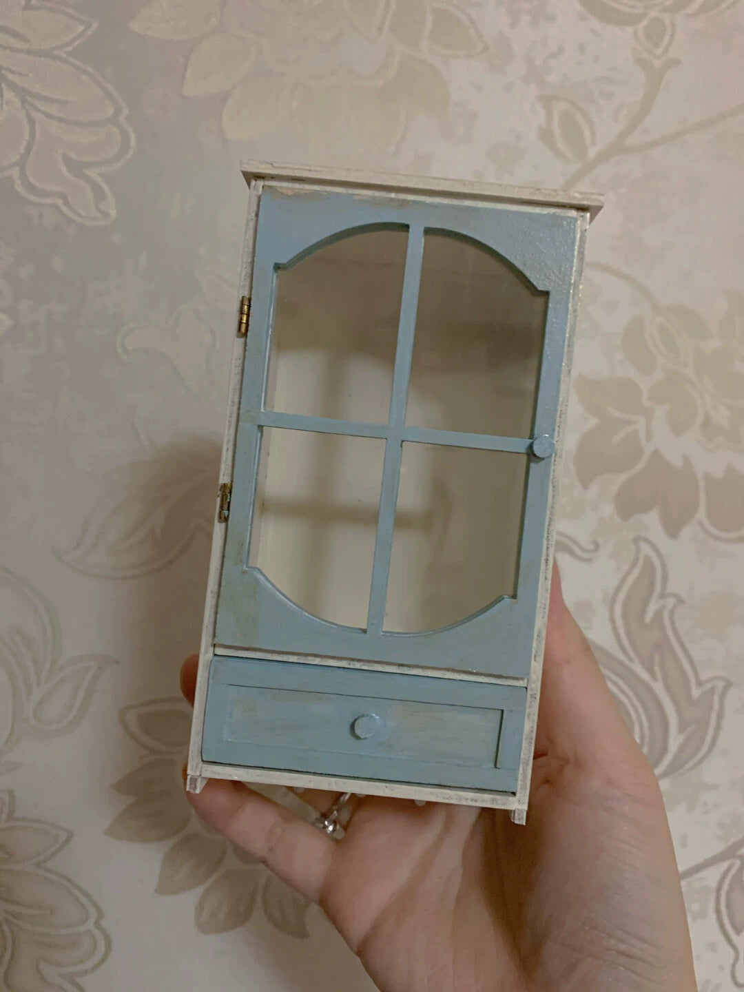 1:6 Scale Miniature Dollhouse Furniture Wall Cabinet Hanging Cupboard Dish Rack Vintage Blythe Doll Accessories