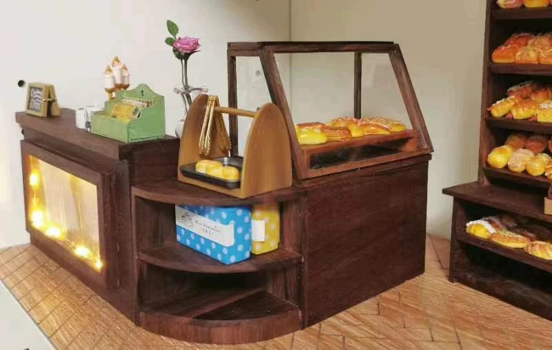 Barra de bar de madera en miniatura a escala 1:12, muebles para casa de muñecas, accesorios en miniatura para sala de estar