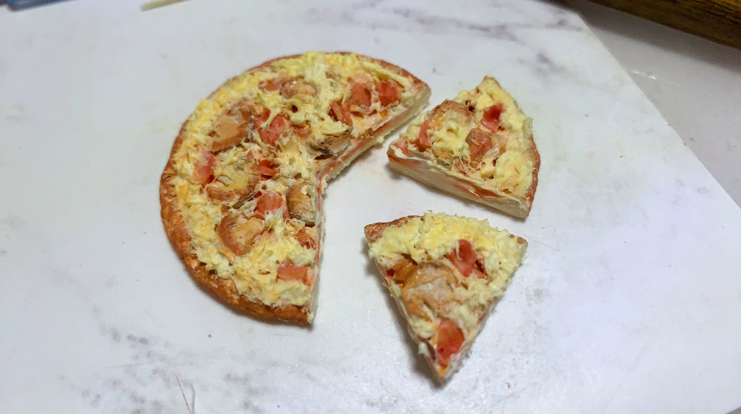 1:12 Scale Miniature Polymer Clay Pizza Customizable Size For Dollhouse Kitchen Accessory