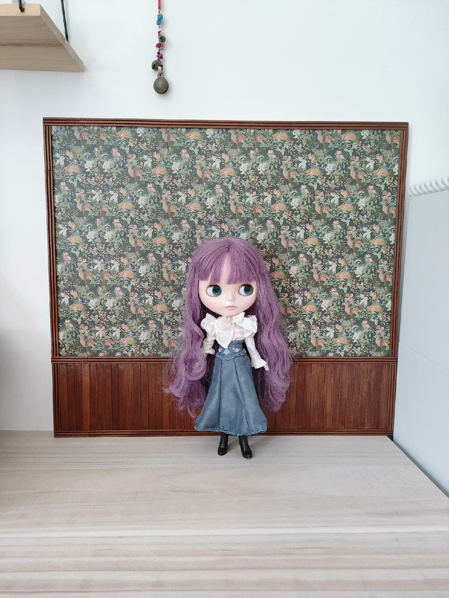 1:6 Scale Dollhouse Background Board Double Sided Miniature Scene For Blythe And BJD Dolls