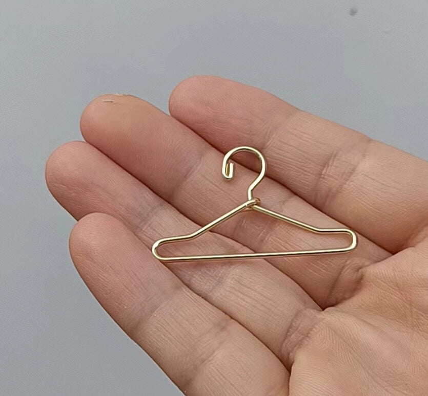 1:12 Scale 1:6 Scale Iron Clothes Hanger Miniature Dollhouse Furniture For BJD OB11 OB22 OB24 Doll Clothes