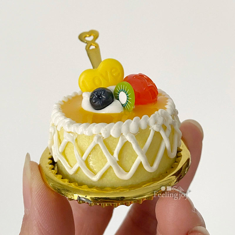 Gâteau miniature à l'échelle 1:6, dessert, modèle de poupée BJD, accessoire alimentaire miniature