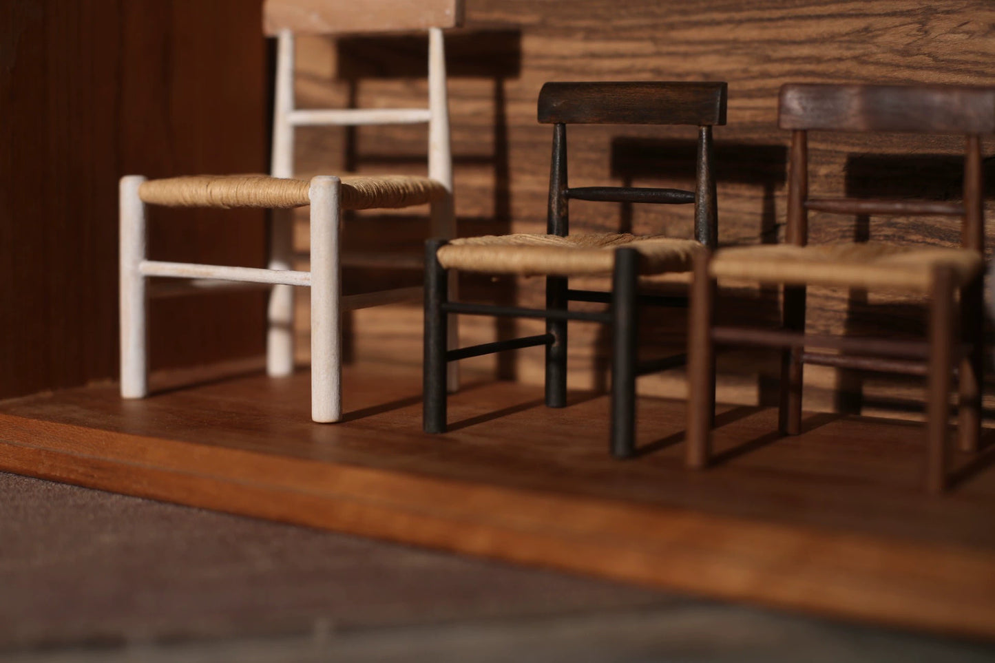 1:6 Scale 1:8 Scale Woven Chair Miniature Dollhouse Furniture