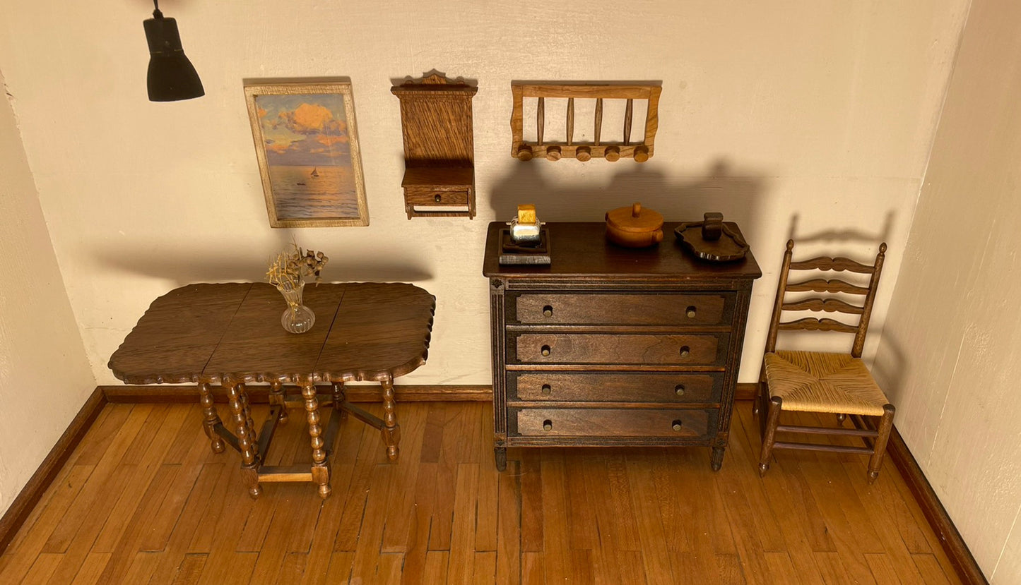 1:6 Scale Wooden Dresser Miniature Dollhouse Furniture