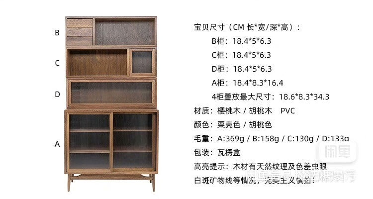 1:6 Scale Wooden Cabinet Miniature Dollhouse Furniture For Blythe And Ob11 Dolls With Multiple Play Options