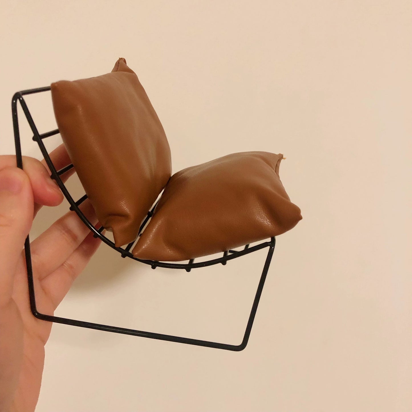 1:6 Scale Leather Sofa Nordic Style Lounge Chair BJD Dollhouse Miniature Furniture
