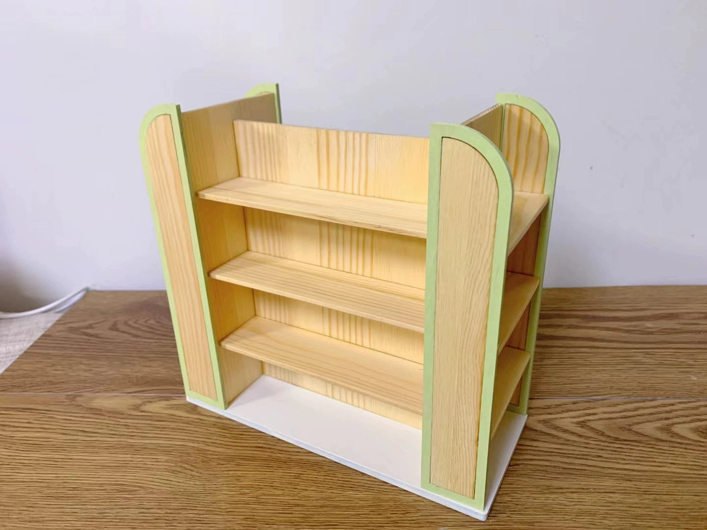 1:12 Scale Custom Wooden Supermarket Shelf Miniature Dollhouse Furniture Display Cabinet Pine Wood Effect