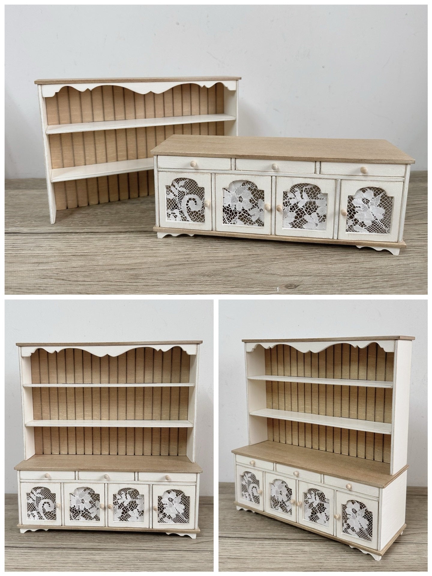 1:6 Scale Miniature Nordic Style Wooden Cabinet Dollhouse Furniture For Blythe And Ob11 Dolls