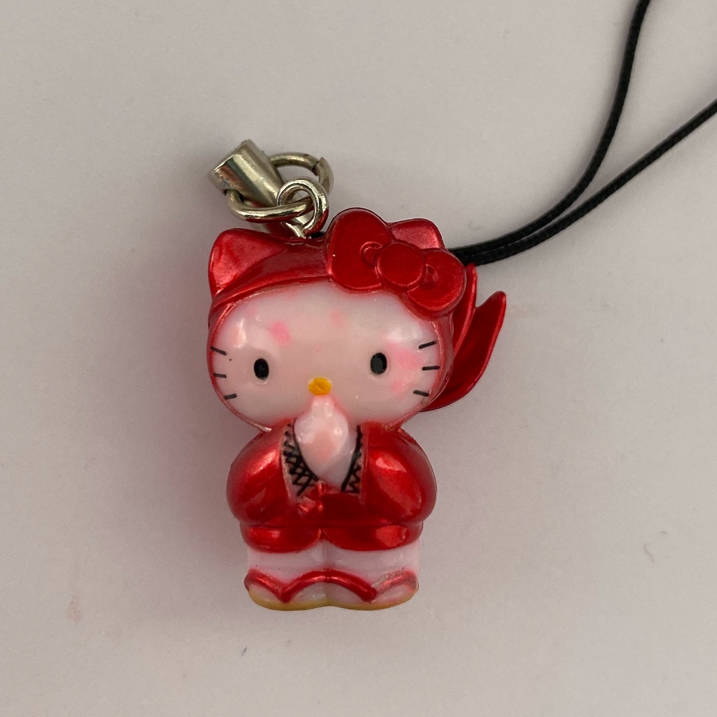 Accesorios para casa de muñecas en miniatura a escala 1:12, juego de comida de Hello Kitty, colgante para teléfono, colección defectuosa
