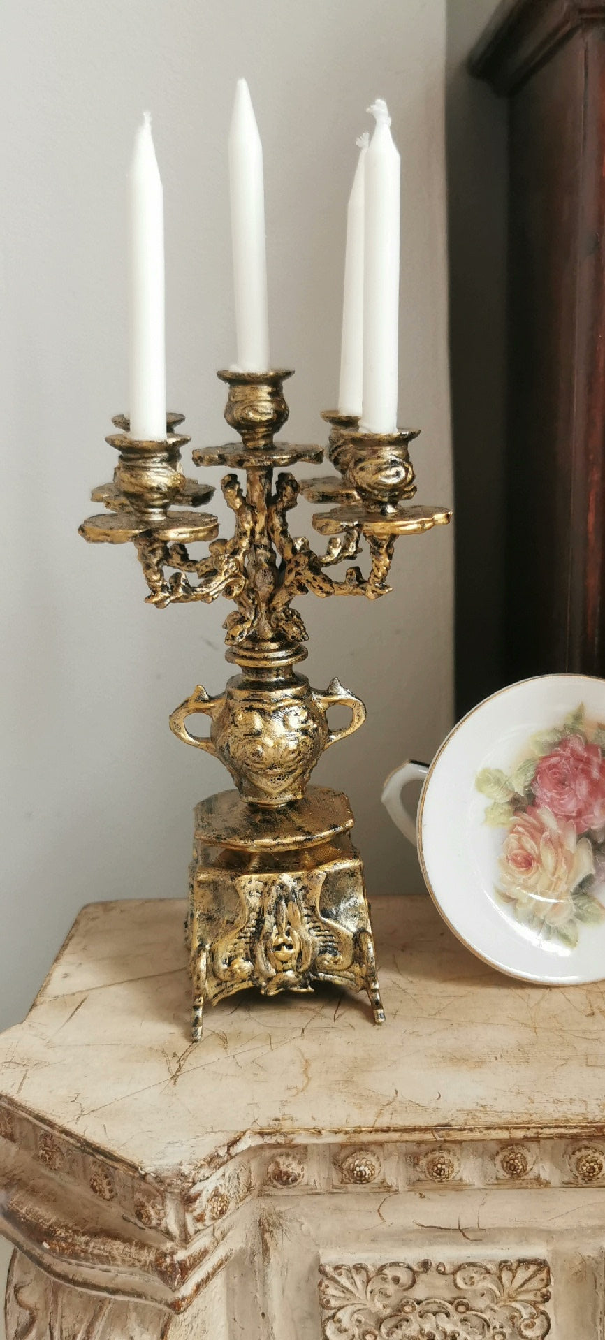 1:6 Scale Vintage Five-Arm Candle Holder Miniature Dollhouse Furniture For BJD Dolls
