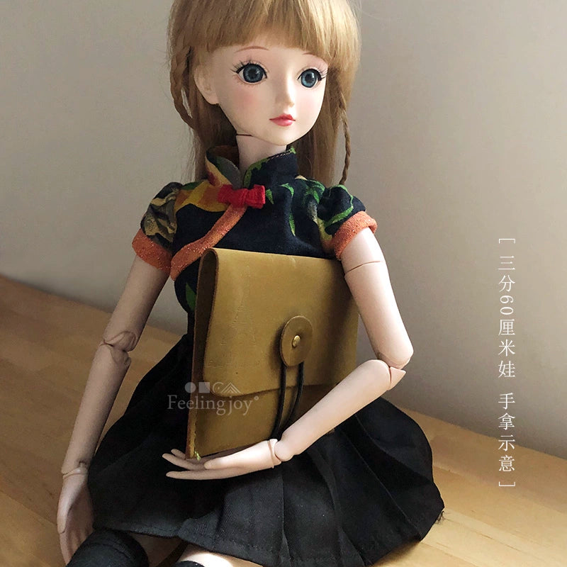 Accesorios en miniatura para muñecas BJD a escala 1:12, cámara, cuaderno, bolsa tipo cubo, caja de picnic