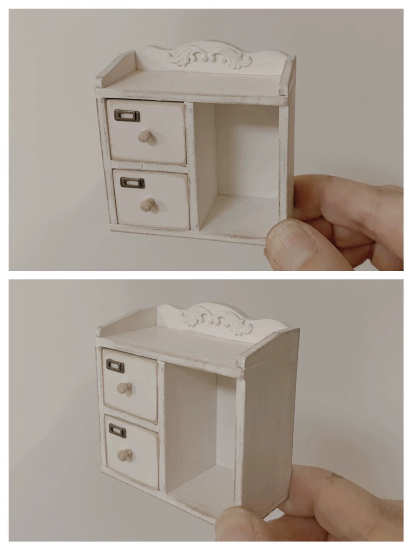 1:6 Scale Miniature Dollhouse Wooden Cabinet Wall Shelf Kitchen Display Miniature Furniture
