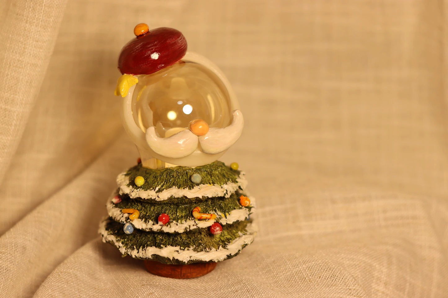 Handmade Miniature Christmas Tree With Lights 1:12 Scale Dollhouse Decor