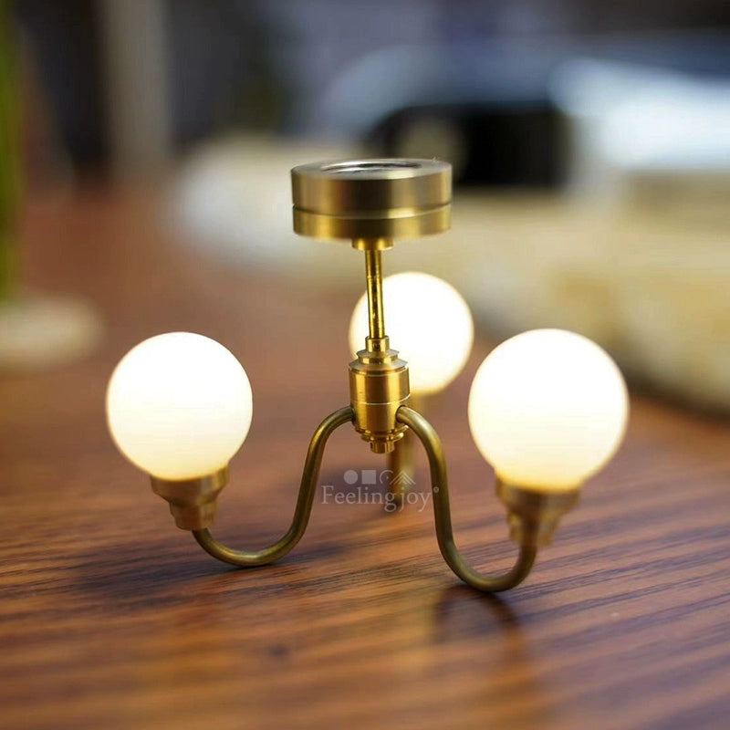1:12 Scale Mini Dollhouse Chandelier Toy - 10cm Cotton Doll Accessory Blind Box