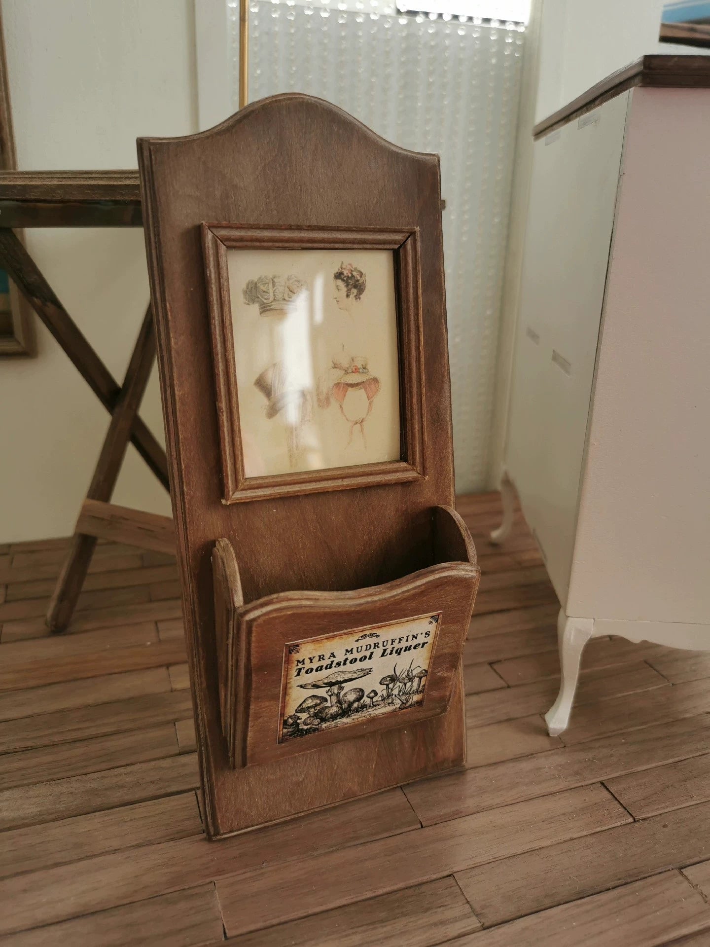 1:6 Scale Vintage Photo Frame Shelf Miniature Dollhouse Furniture For Blythe BJD 1:3 1:4 Scale