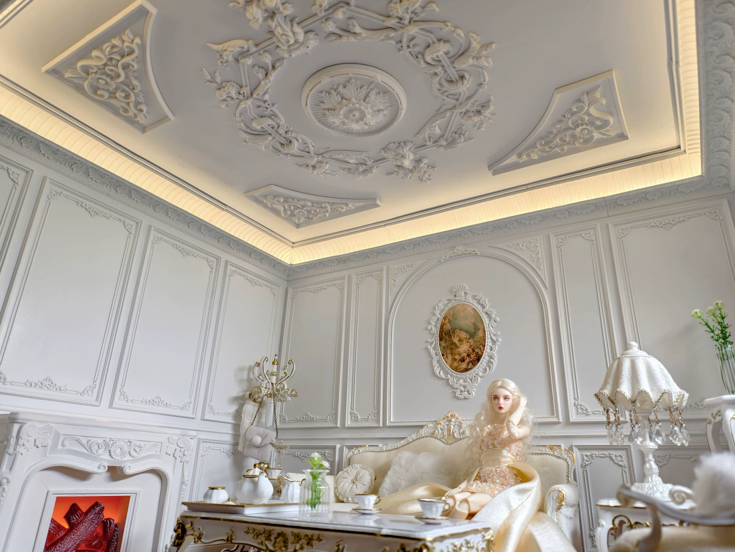 Muebles en miniatura para casa de muñecas a escala 1:6, estilo europeo, para muñecas BJD y Blythe.