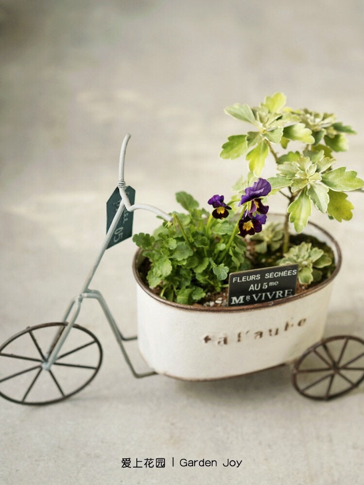 Muebles en miniatura para jardinería, utensilios de hierro, modelo blanco, casa de muñecas, escena de pastelería, muebles en miniatura, escala 1:12